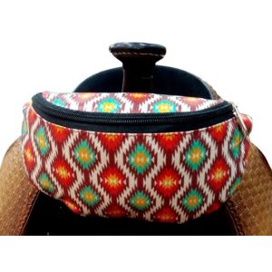 Showman Aztec Print Insulated Nylon Saddle Pouch