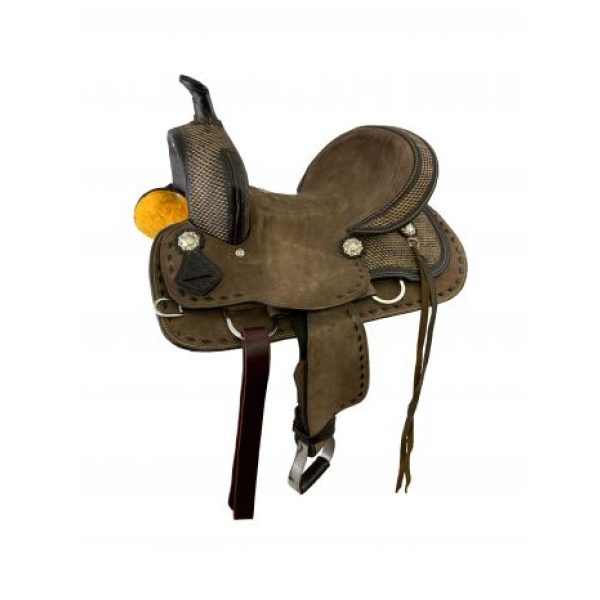 13" Double T Youth Hard Seat Barrel Style Saddle