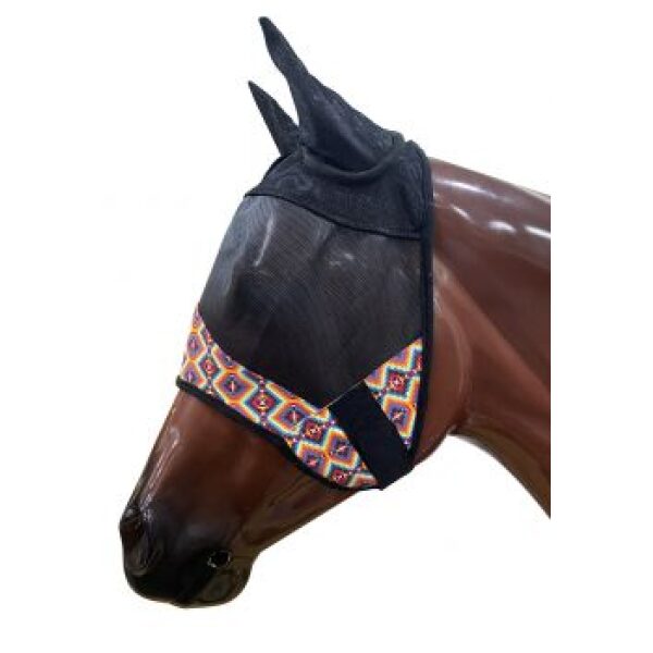 Showman Southwest Print Accent FLY MASK with Ears