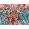 Showman Hand Painted Steer Skull & Cactus Headstall & Breastcollar Set - Image 4