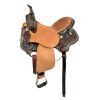 16" Barrel Style Saddle w/ Floral Tooled Seat
