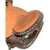 16" Barrel Style Saddle w/ Floral Tooled Seat - Image 2