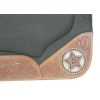 Showman Black felt BUILT UP SADDLE PAD Hair on Inlay STAR Design 32" x 31" x 1" - Image 3