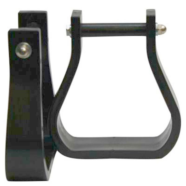 Showman Durable BLACK Molded Plastic Western STIRRUPS