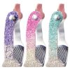 Showman Ombre Glitter Overlay STIRRUPS Lightweight Aluminum & Rubber Grip Tread