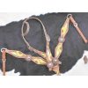 Showman Hand-Painted Sunflower Single Ear Headstall & Breastcollar Set w/ Multi Colored Metallic Inlay - Image 3