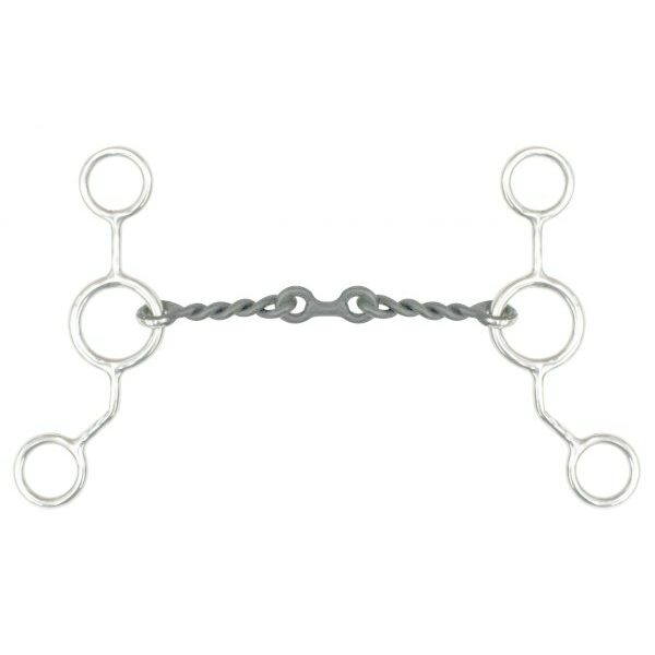 Showman Stainless Steel JR COWHORSE Snaffle BIT 6" Cheeks 5" Sweet Iron Twisted