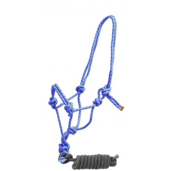 Showman Braided Nylon COWBOY KNOT ROPE HALTER with 7.5' Removable LEAD - Image 5