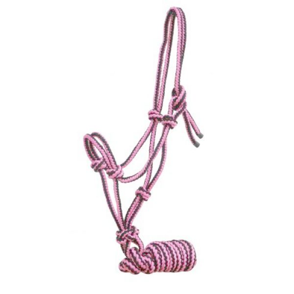 Showman PONY Small Horse Size Braided Nylon Cowboy Knot Rope HALTER with 7' LEAD - Image 3