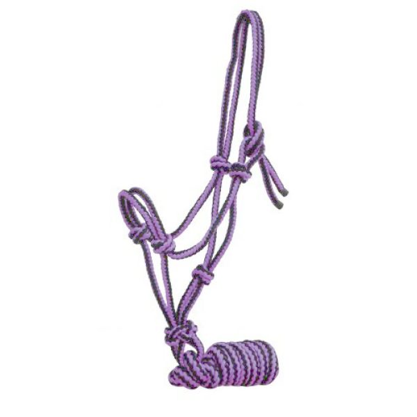 Showman PONY Small Horse Size Braided Nylon Cowboy Knot Rope HALTER with 7' LEAD - Image 2