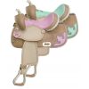 Double T 13" Youth BARREL SADDLE with ALLIGATOR Print SEAT & Accents