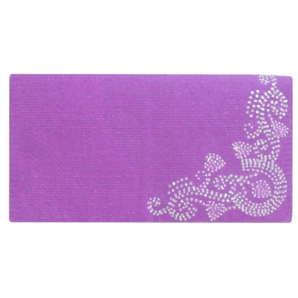 Showman SADDLE BLANKET 38" x 34" Woven NEW ZEALAND Wool with RHINESTONES - Image 3