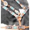 Showman TURQUOISE RED BLACK Beaded ARROW Leather Bridle Breast Collar Reins Set - Image 5
