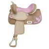 Double T 13" Youth BARREL SADDLE with ALLIGATOR Print SEAT & Accents - Image 2