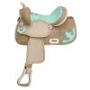 Double T 13" Youth BARREL SADDLE with ALLIGATOR Print SEAT & Accents - Image 3