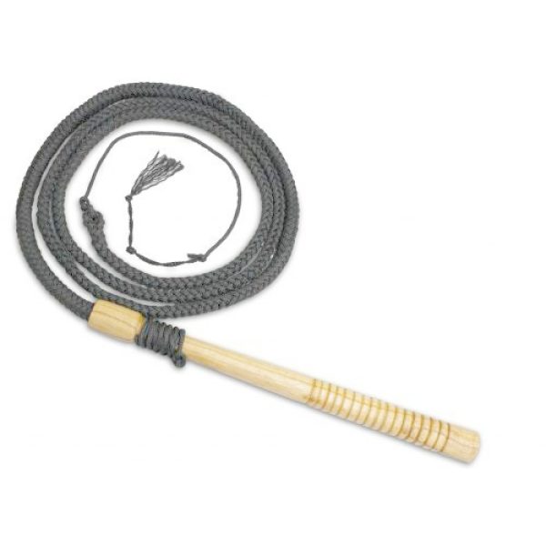 8 Foot Professional Braided Durable Nylon BULL WHIP Natural Grain Wooden Handle