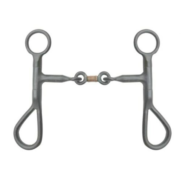 Showman BIT Black Steel Copper Wrapped Dog Bone  w/ Swivel Cheeks