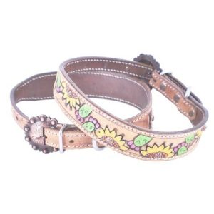 Showman Couture Small Teal Leather Dog Collar w Diamond Rhinestones