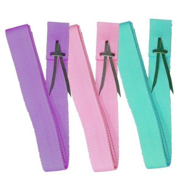 Showman PONY Size Premium Quality Webbed NYLON 63"x1.5" TIE STRAP & Leather Tie