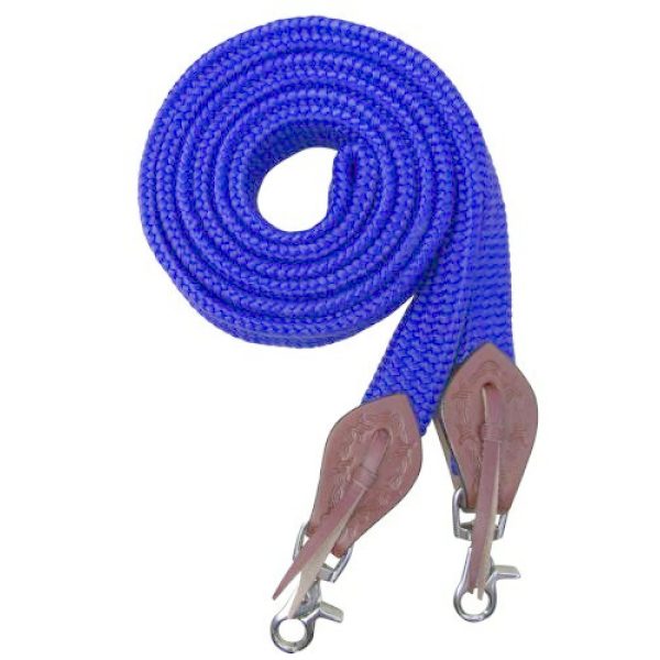 Showman ROPING or BARREL REINS 8' Flat Cotton Slobber Straps Scissor Snap Ends - Image 4