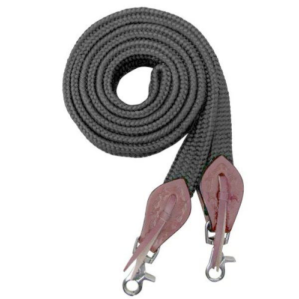 Showman ROPING or BARREL REINS 8' Flat Cotton Slobber Straps Scissor Snap Ends - Image 6