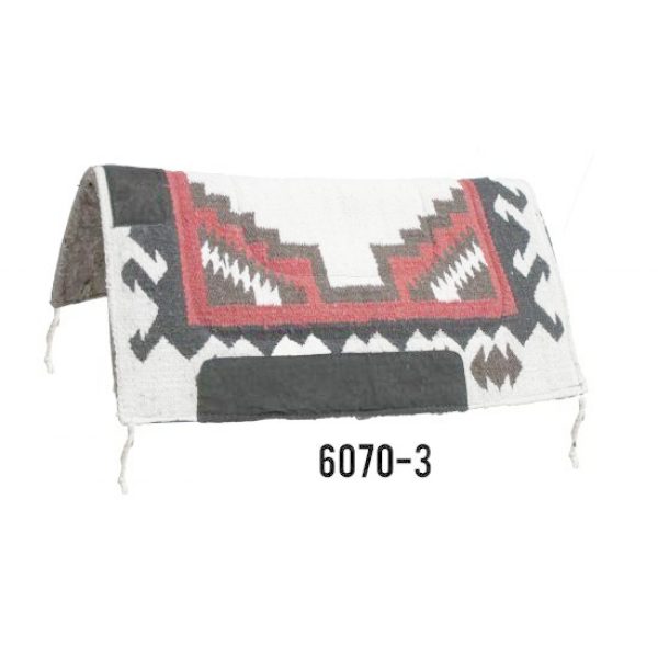 32" x 32" Navajo 1" Blended Felt Bottom SADDLE PAD with Suede Wear Leathers - Image 4
