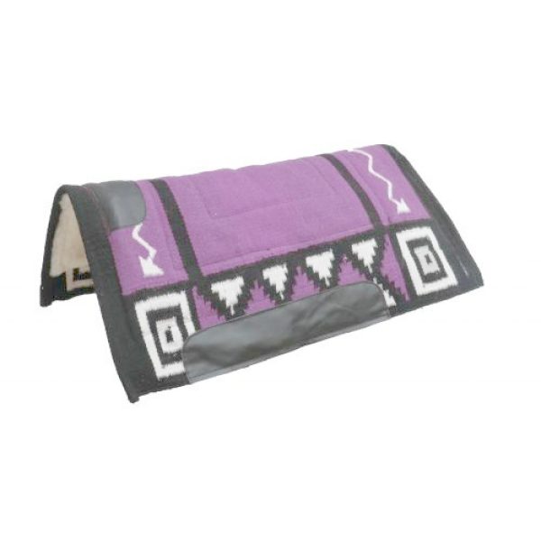 CUTTER STYLE 36" x 34" SADDLE PAD Wool Top Kodel FLEECE Bottom NAVAJO Design - Image 6