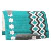 Showman Cutter 36"x34" Western SADDLE PAD 100% Wool Top Fleece Bottom & Leathers - Image 5