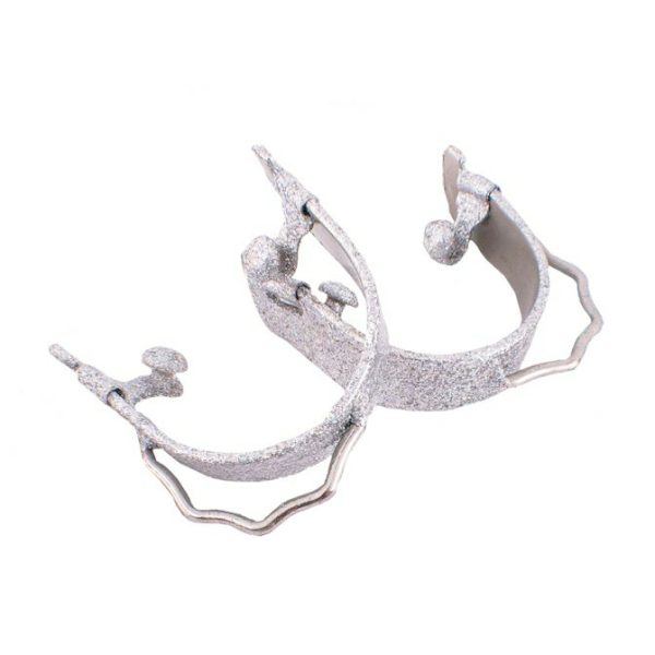Showman GLITTERED light weight aluminum BUMPER SPURS w/ Stainless Steel Bumper - Image 5