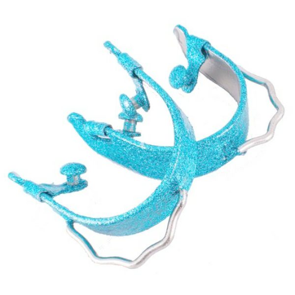 Showman GLITTERED light weight aluminum BUMPER SPURS w/ Stainless Steel Bumper - Image 4