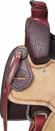 Circle S ROPING SADDLE Leather BARBWIRE Trimmed FQHB *WARRANTIED FOR ROPING* - Image 3