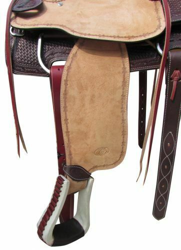 Circle S ROPING SADDLE Leather BARBWIRE Trimmed FQHB *WARRANTIED FOR ROPING* - Image 4