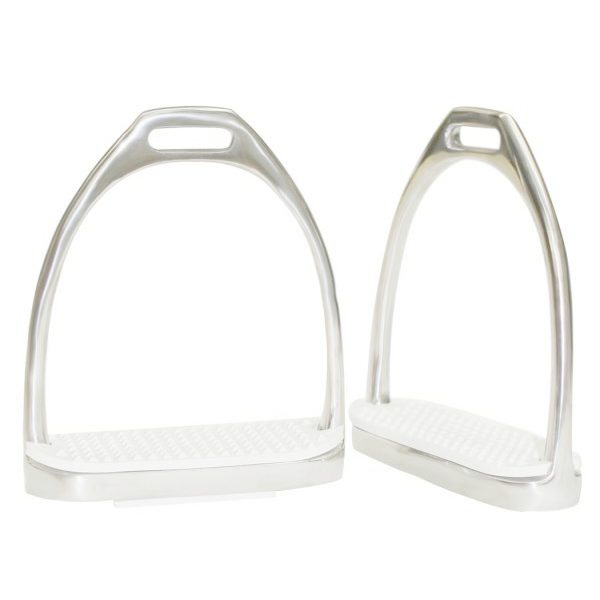 Showman ENGLISH IRONS Quality 4" Stainless Steel with White Rubber Tread