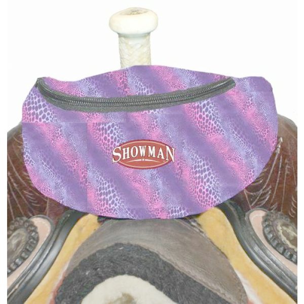 Showman SADDLE POUCH insulated Nylon WILD SAFARI Print w/ Two Convenient Pockets