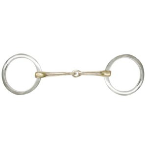Showman Stainless Steel O-RING BIT with 5 1/4" Copper Mouth 3 3/4" Ring Cheeks