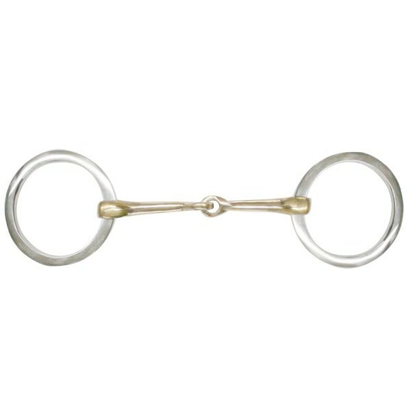 Showman Stainless Steel O-RING BIT with 5 1/4" Copper Mouth 3 3/4" Ring Cheeks