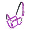 GLITTER Overlay & Neoprene Lined HALTER Adjustable Nylon Full Horse Size - Image 3