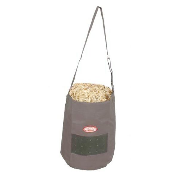 Showman Heavy Duty Nylon Vented FEED BAG Quick Grip Closure & Adjustable Strap - Image 6