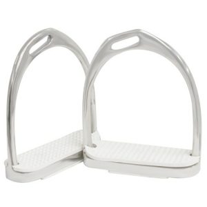 Showman ENGLISH IRONS Quality 4 3/4" Off Set Stainless Steel with White Pads