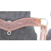 Showman FLORAL Tooled Leather TRIPPING COLLAR 4" wide Stainless Hardware - Image 3