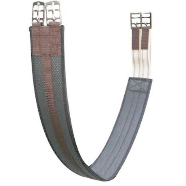 Showman Neoprene ENGLISH GIRTH Double Stainless Steel Buckles & 1 End Elastic