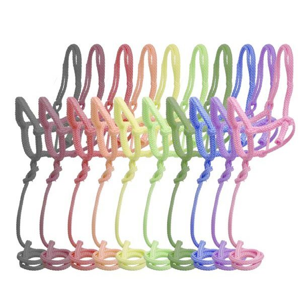 Showman Nylon Cowboy Knot ROPE Adjustable SHIPPING HALTER with 8' LEAD ROPE