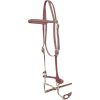 Showman Leather BRIDLE Long Shank Copper Mouth TOM THUMB Bit & REINS Horse Size - Image 4