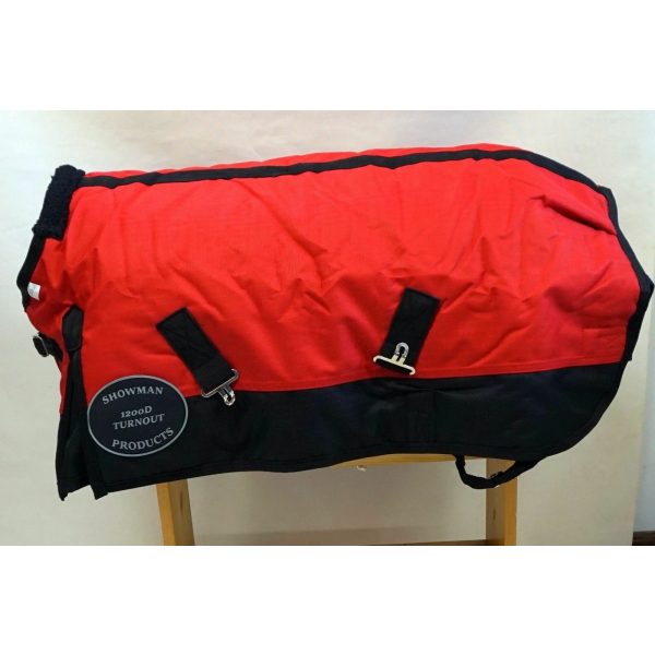 Showman PONY YEARLING GOAT 56"- 62" Turnout BLANKET 1200D Waterproof Breathable - Image 2