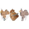 Double T Youth/Pony 10" BARREL SADDLE Roughout Leather & Buckstitch Trim
