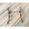 Showman 5" Blued & Stainless Steel SNAFFLE BIT Rubber Guards GOLD Studded CROSS - Image 3