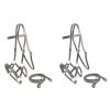 Showman Adjustable LEATHER Side Pull BITLESS BRIDLE with Matching Reins