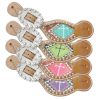 Showman BEADED CROSS Medium Leather Adjustable 8" - 9.5" Ladies Size SPUR STRAPS