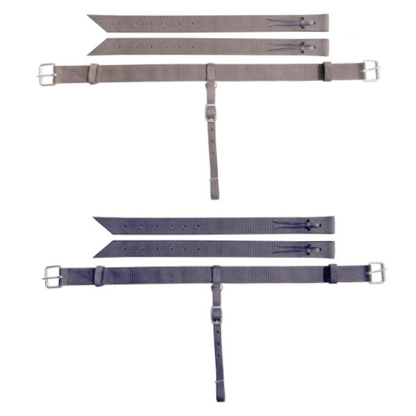 Showman Nylon BACK CINCH with Roller buckles Two Billet Straps & Girth Connector