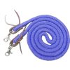 Showman 8 ft Braided Soft Cotton BARREL REINS with Scissor Snap Ends - Image 3